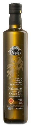 Масло Дельфи 500мл оливковое Каламата Экстра Вирджин ст/б