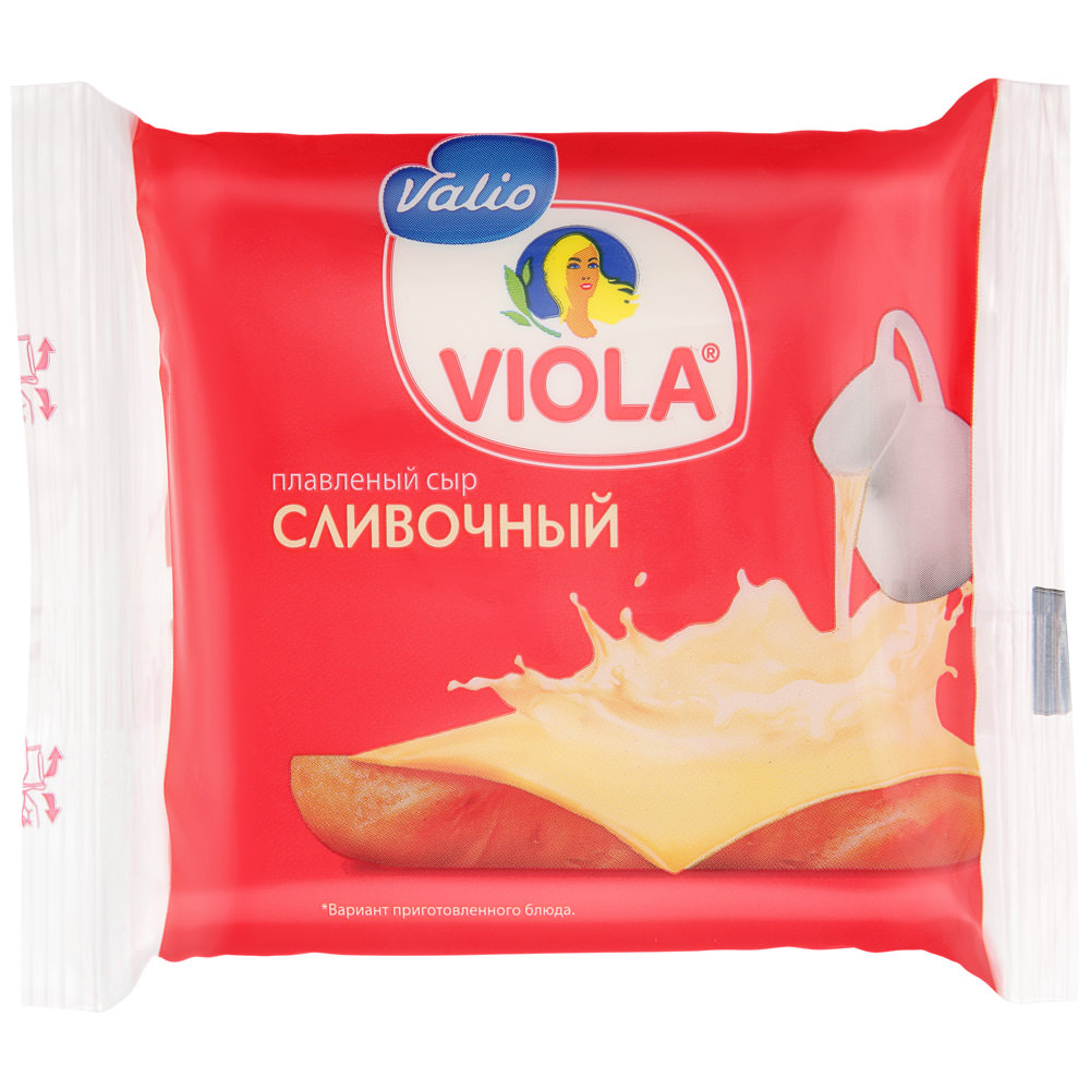 Сыр Виола 140г плавленый сливочный нарезка