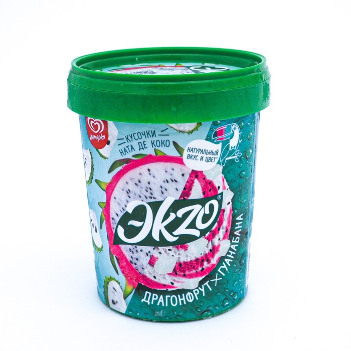 Мороженое Экзо 520г Драгонфрут + Гуанабанана ведро (6)