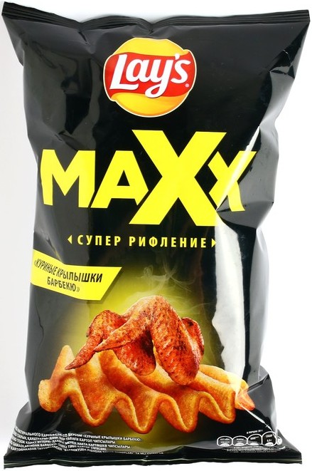 Чипсы Лейз Макс 100г Куриные крылышки барбекю