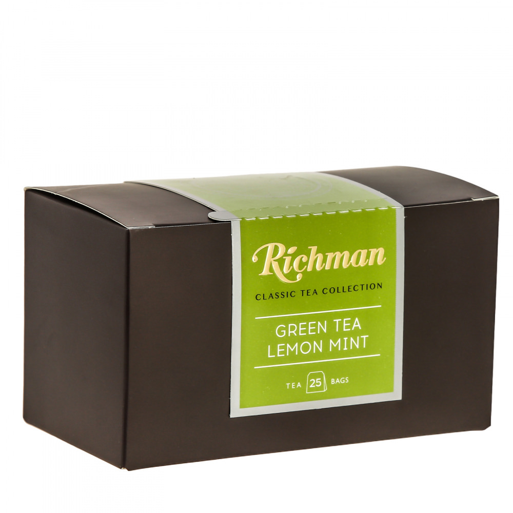 Ричман Чай зеленый 25х1,5г с мятой и лимоном