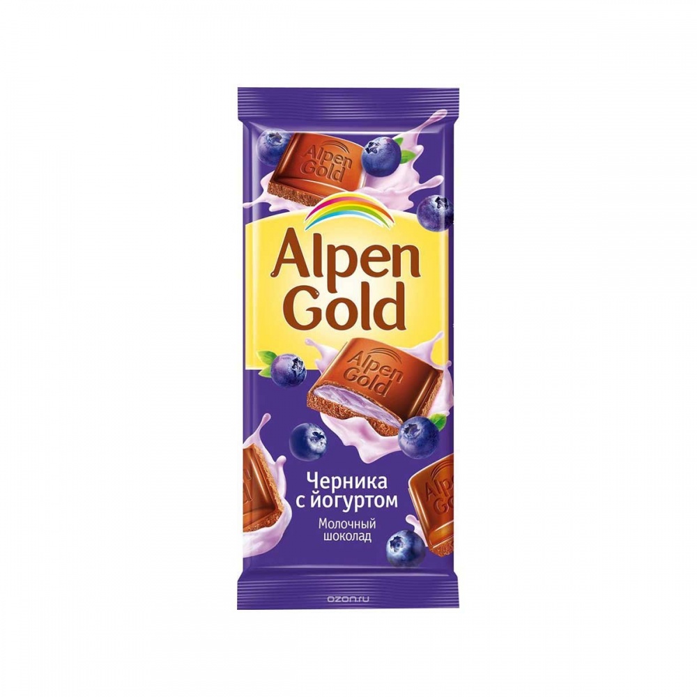 Шоколад Альпен Гольд 85г Черника Йогурт