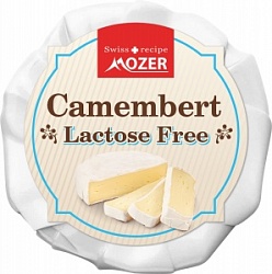 Сыр Mozer 100г Камамбер Безлактозный с белой плесенью 50%