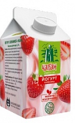 Йогурт Чабан 430мл КЛУБНИКА 1,6% п/пак