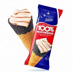 Мороженое Крымское 90г Рожок ванильный с карамел поливкой (16) Мороженое Крымское 90г Рожок ванильный с карамел поливкой (16)