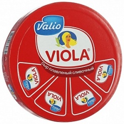Сыр Виола 130г Сливочный плавленый 8 порций круг