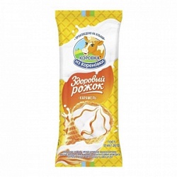 Коровка из Кореновки Мороженое 120г пломбир с карамелью Рожок ваф/ст