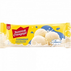 Мороженое Золотой Стандарт 400г Пломбир классический вес (8)