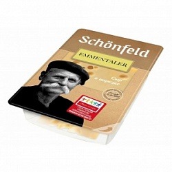 Сыр Шенфельд 125г Эмменталер 45% нарезка