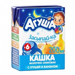 Каша Агуша 200г Засыпайка молочно-злаковая груша банан 2,7%
