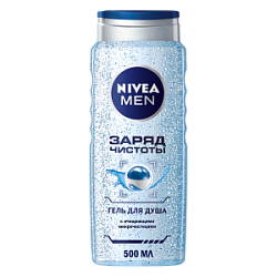 Гель Нивея 500мл д/душа Заряд чистоты муж.