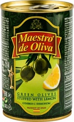 Маэстро де олива Оливки 300г с лимоном ж/б