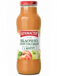 Сок Кухмастер 0,68л Яблочно-персиковый с/б
