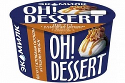 Эко йогурт Oh!Desser 130г с КЛЕНОВЫМ СИРОПОМ и ГРЕЦКИМ ОРЕХОМ 4,2% ст