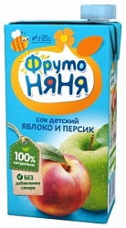 ФрутоНяня сок 0,5 л Яблоко персик