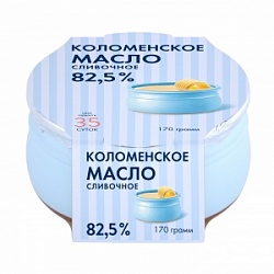 Масло Коломенское 170г Сливочное мдж 82,5%