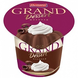 Пудинг Гранд Десерт 200г со взбитыми сливками Шоколад