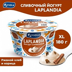 Йогурт Виола 180г Laplandia с наполнителе Ржаной хлеб и корица 7,1%
