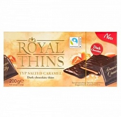Шоколад Роял Тинс 200г плитки со вкусом соленой карамели