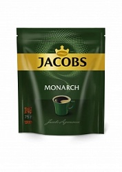 Якобс Монарх кофе растворимый 75г пакет