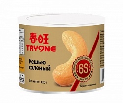 Орехи Tryone 120г Кешью жарен соленый ж/б