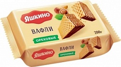 Вафли Яшкино 200г Ореховые