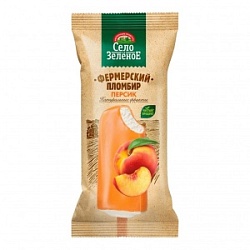 Мороженое Село Зеленое 70г Пломбир Персик фрукт.гл.15% эскимо (26)