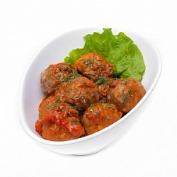 Тефтели свино-говяжьи в томатном соусе вес.