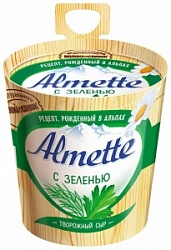 Сыр Альметте 150г творожный с зеленью