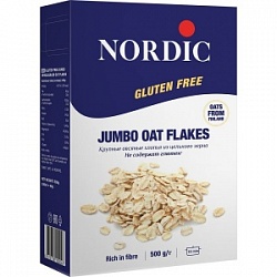 Хлопья Нордик 500г Овсяные крупные б/глютена