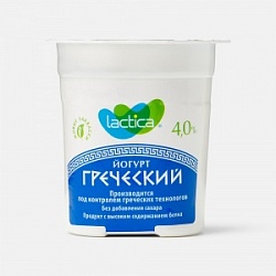 Йогурт натуральный Лактика 120г Греческий 4%