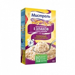 Хлопья Мистраль 400г смесь 5 злаков Хлопья Мистраль 400г смесь 5 злаков