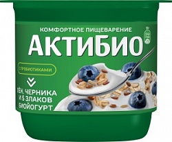 Йогурт АктиБио 130г Черн-5 Зл- Сем Льна 2,9% СТ