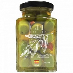 Оливки Сезоны 260мл зеленые с косточкой Чупадео ст/б Оливки Сезоны 260мл зеленые с косточкой Чупадео ст/б