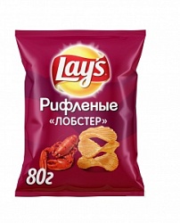 Чипсы Лейз 70г рифленые Лобстер