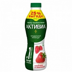 Йогурт АктиБио 260г Клубн-Земл 1,5% бут