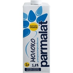 Молоко Пармалат 1л 1,8% с крышкой