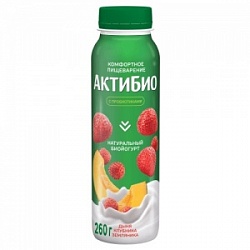 Йогурт АктиБио 260г Дыня-Кл-Земл 1,5% бут