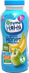 Йогурт ФрутоНяня 200мл питьевой с инулином Яблоко-Банан 8мес+