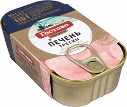 Печень трески Гостово 115г натуральная ж/б