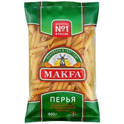 Макфа макаронные изделия 400г Перья любительские