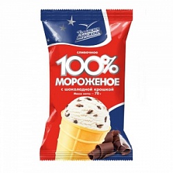Мороженое Крымское 70г Стакан сливочный Шокол. мор. с шок крош. (30)