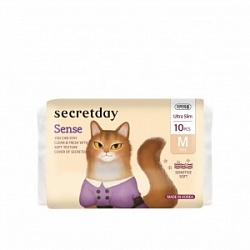 Прокладки Секретдей Сенс 10шт размер М