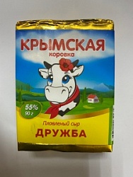 Сыр Крымская Коровка 90г плавл Дружба 45%
