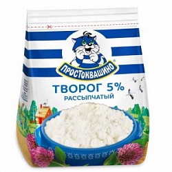 Творог Простоквашино 290г Рассыпчатый 5% пакет