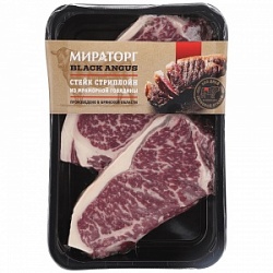 Мираторг стейк Стриплоин охл SKIN Блэк Ангус 0,66кг