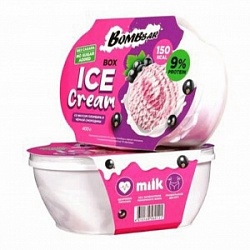 Мороженое Бомббар 400г Пломбир черн. смородина с пониже. калор