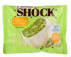 Брауни Фитнес Шок 50г Брауни белый шоколад и фисташка