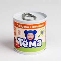 Пюре Тема 90г из Говядины с Печенью 8,3% с 8 мес.ж/б