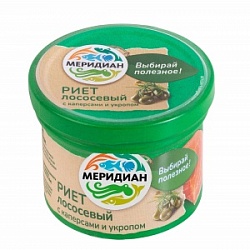 Риет Меридиан 100г Лососевый с каперсами и укропом (ЭКО)